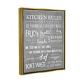thumbnail image 3 of Kitchen Rules Rustic Grey List Typography Graphic Art Metallic Gold Framed Art Print Wall Art, 3 of 6