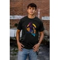 thumbnail image 4 of Vaporwave NASA Astronaut Space Jump Men's Graphic T Shirt Tees Brisco Brands X, 4 of 4