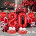 thumbnail image 5 of Red Number 18th Birthday Decoration Set Happy Birthday Banner Balloons 18 Years Old Birthday Party Supplies Helium Balloons Number 18 Balloons Latex Balloon Foil Balloon, Red 18th Party Balloons, 5 of 5