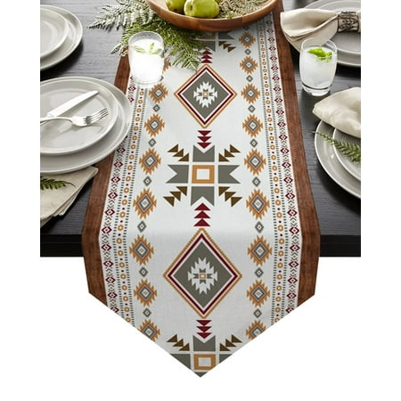 

Retro Geometric Figures Table Runners Kitchen Table Decorative Table Runners Wedding Festival Party Decor Tablecloths