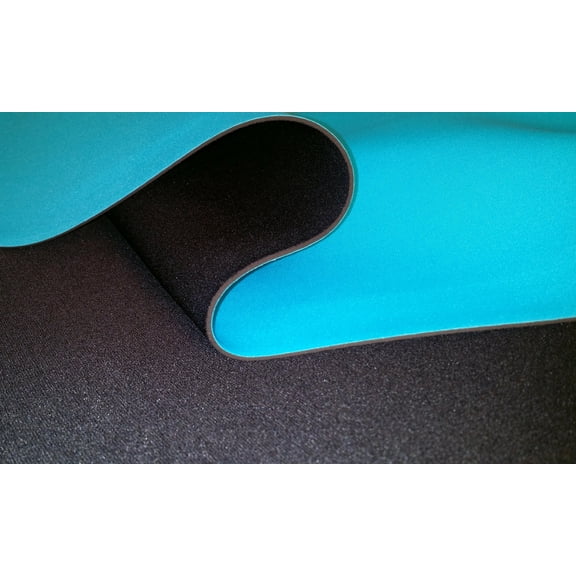 2mm Turquoise Neoprene Fabric, Scuba Wetsuit Material, Fabric For Sewing, Thin Foam Rubber Sheet (Turquoise, 1' x 2’)