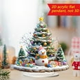 thumbnail image 2 of pdqouc Christmas Snowman & Tree 2D Acrylic Table Decor Festive Desktop Ornament for Home Living Room Table Shelf Desk Fireplace Mantle Tabletop Christmas Decorations, 2 of 7
