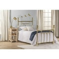 thumbnail image 3 of Hillsdale Furniture Chelsea Modern Metal Four-Poster Bed, Twin, Classic Brass, 3 of 3