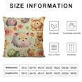 thumbnail image 5 of Cartoon Throw Pillow Cushion Case, Animals with Simplistic Art Design Lion Bear Bunny Cow with Flowers, Decorative Square Accent Pillow Cover, , Multicolor, 5 of 5