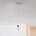 thumbnail image 2 of Mod Lighting and Decor 53" Silver Adjustable Hanging Glass Pendant Fixture with Clear Cylinder Shade, 2 of 4