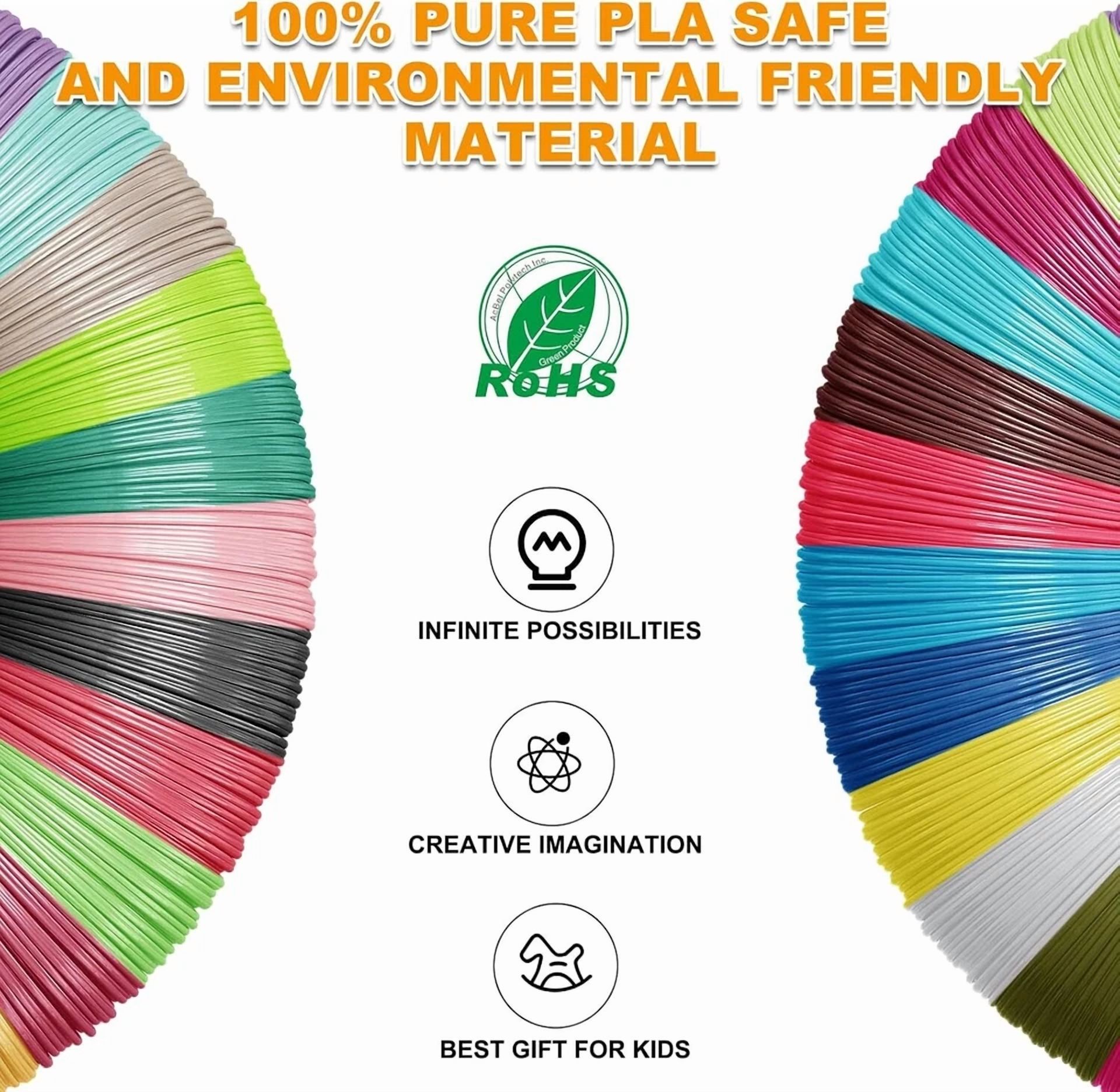 BUTTERFLY- 3D Pen Filament Refills, Random 15 Colors 1.75Mm Pla 3D Pencil Printing Threads,
