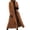 Brown, variant on Wool Blend Long Trench Coat for Women, Stand Collar Full Length, Elegant Casual Winter Outerwear, 1 Piece, S-XXL, Plus Size Friendly