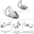 thumbnail image 2 of Earplugs For Sleeping, Silicone Noise Canceling Earplug, Soft Waterproof Earplug, Hearing Protection Earplugs, For Snoring, Traveling(white), 2 of 5