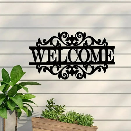 

Modern Black Metal Pendant Art Home Decoration Living Room Fashion Welcome Home Unique Personality Concept Pendant