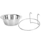 thumbnail image 2 of Colgando de la Jaula Con Un Tazón de Mascota Fijo, Tazón de Comida para Mascotas Duraderas de Acero inoxidable, Para Gatos, Perros, 2 of 7