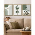 thumbnail image 2 of Drsoum Boho Wall Art Green Modern Bohemia Abstract Geometry Prints for Bedroom 11x14in3pcs Natural Framed, 2 of 5