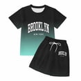 thumbnail image 4 of Byoo Toddler Girl Brooklyn Gradient T Shirt and Short Set Breathable Casual Everyday Summer Outfit, 4 of 5