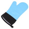 thumbnail image 2 of Silicone Oven Mitts, Kitchen Oven Gloves Long Heat Insulation 2 Fingers With Loop For Plates For Moving Blue, 2 of 8