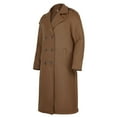 thumbnail image 3 of guisaled Mens Wool Blend Coat Double Breasted Single Breasted Oversized Trench Coat Casual Lapel Collar Business Winter Long Peacoat, 3 of 5