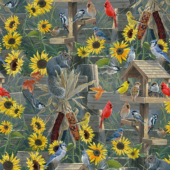 Through The Forest Light Autumn Gathering Multi Cotton Fabric