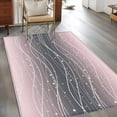thumbnail image 4 of Area Rug 48×72in, Pink Black Gradient Waves Floor Carpet Living Room Rug, Summer Ocean Wavy Non-Slip Welcome Mat Indoor Rugs for Bedroom Dining Room, 4 of 9
