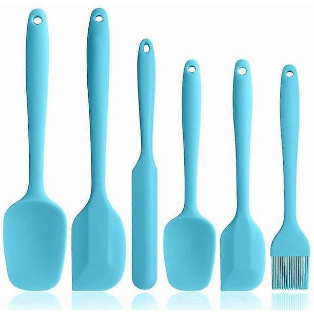 Silicone Spatula Set - 6 Piece Nonstick Rubber Spatula with Stainless Steel Core - Heat Resistant Spatula Kitchen Utensil Set for Baking and Baking