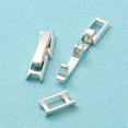 thumbnail image 4 of 50sets Eco-Friendly Brass Watch Band Clasps Long-Lasting Plated Lead Free & Cadmium Free Silver 15x3.5x4mm, 4 of 4