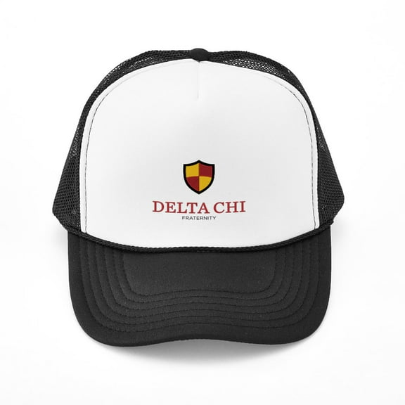 CafePress - Delta Chi Vertical Color Logo - Adjustable Unisex Printed Trucker Hat with Mesh Back