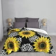 thumbnail image 6 of XMXT Flannel Throw Blanket for Couch, Sunflower Realistic Coloring Bed Sofa Decor Blankets for Home Bedroom, 40 x 30 inches, 6 of 9