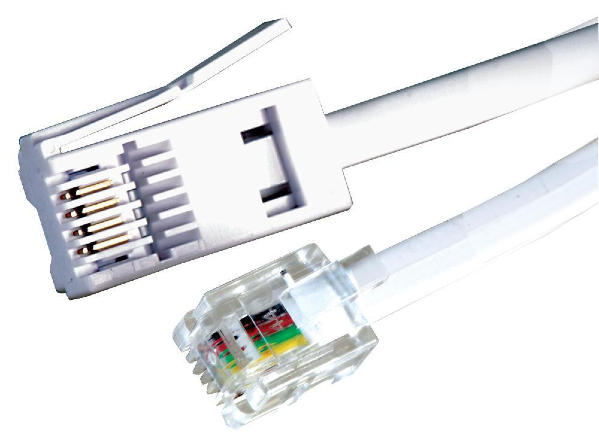 RARAION - 4 Wire BT Plug to RJ11 Crossover Telephone Cable