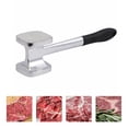thumbnail image 3 of Shisuyan Dual Sided Meat Mallet Silver 1Pcs 11In X 3In, 3 of 8