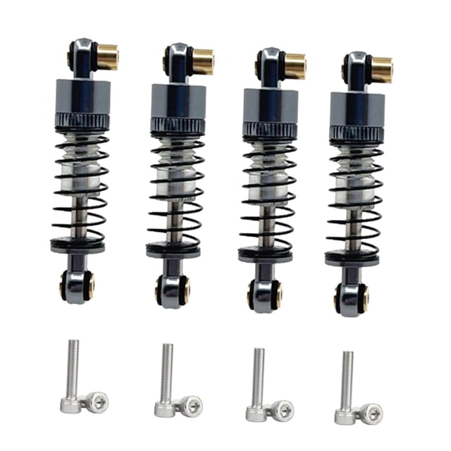 arctrm 4 Pcs Amortisseur Accessoires Remplacement Robuste Aluminium pour 1/24 Fcx24M Gris