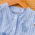thumbnail image 4 of Toddler Baby Girl Easter Outfit Plaid Ruffle Sleeveless Tops and Shorts Set Kids Girls Easter Clothes, 4 of 6