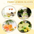 thumbnail image 7 of 10 Pcs Fake Lemon Slices, 1.6 Inch Simulation Lemon Slice Artificial Fruit Decor for Home Party Fruit Props, Green, 7 of 7