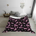 thumbnail image 6 of KLL Breast Cancer Awareness Print Fleece Throw Blanket, Horizontal Fleece Bedding Cute Soft Blankets Comfy Fleece Flannel Plush Home Decor for Couch & Bed -60"x50", 6 of 9