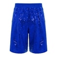 thumbnail image 3 of TSSOE Unisex Girls Boys Gymnastics Shorts Athletic Dance Bottoms Hip Hop Jazz Competition Booty Boy-Cut Shorts Blue 8, 3 of 6