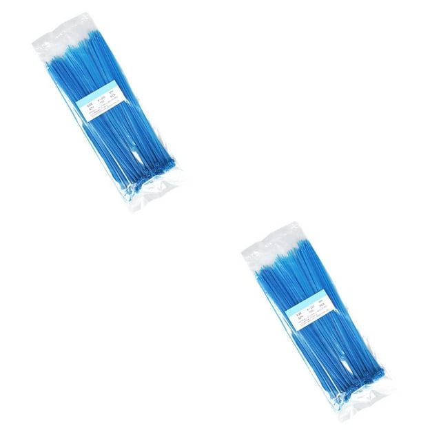 Ruiboury 100pcs/bag Self -Locking Nylon Wire Plastic Network Cable Zip Tie Line Bundles blue 2Set