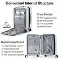 thumbnail image 2 of Hanke Expandable Carry On Luggage Travel Suitcase, Smoke White, 2 of 9