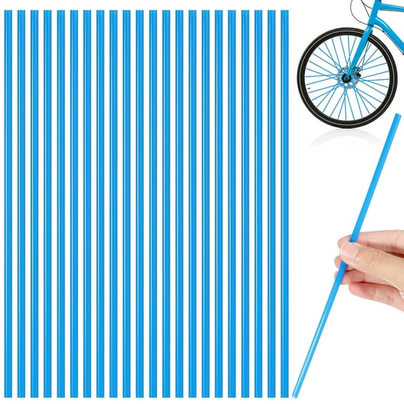 OUNONA Dirt Bike Spoke Covers with Reusable Plastic for Stylish Blue Use Fits Most Bikes 75 PCS Kit