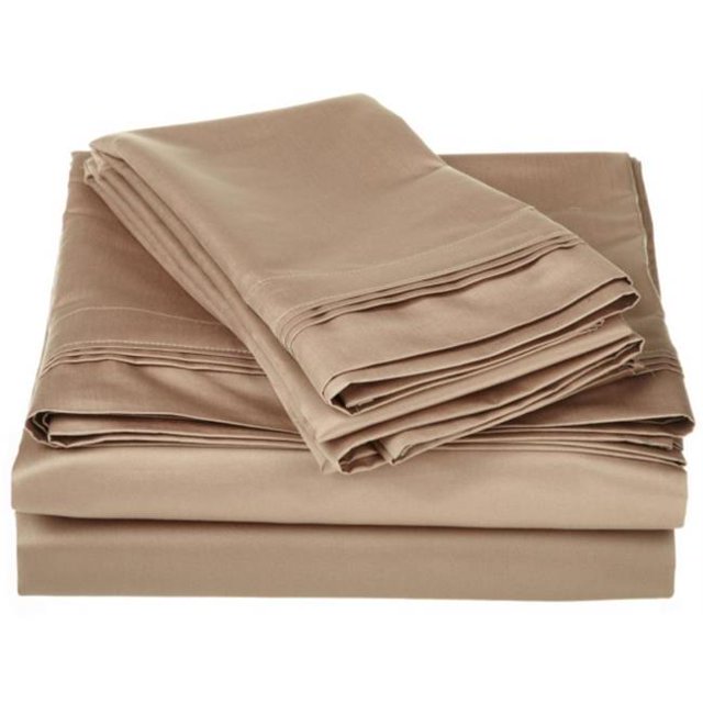 Egyptian Cotton 1000 Thread Count Solid Sheet Set Full-Taupe