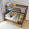 thumbnail image 6 of Max & Lily Bunk Bed Twin over Full Size, Solid Wood Bunk Beds with Ladder for Kids, 6 of 10