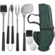 thumbnail image 1 of Juego de herramientas para parrilla de barbacoa de 8 piezas. Tenedor, espátula, pinzas y cepillo de limpieza de acero inoxidable extragrueso: accesorios completos para asar estilo golf con recalentami Afortunado Sencillez, 1 of 5