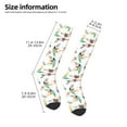 thumbnail image 5 of Haiem Pretty Floral With Leaves Socks, Funny Novelty Crazy Design Cotton Socks Sports Socks Knee High Socks For Men, Women,1Pairs - Gift For Working Friends, 5 of 9