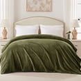 thumbnail image 2 of Exclusivo Mezcla Waffle Textured Soft Fleece Blanket, Twin Size Bed Blanket, Cozy Warm and Lightweight (Olive Green, 90"x66"), 2 of 8