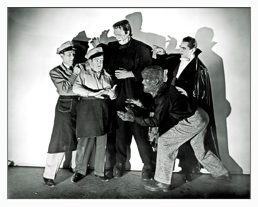 WITH THE WOLFMAN 8X10 CLASSIC ABBOTT AND COSTELLO MEET FRANKENSTEIN 