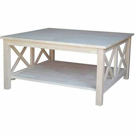Hampton Square Coffee Table Wood - International Concepts