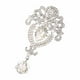 thumbnail image 2 of Guardurnaity Broche de gota de agua para mujer, alfiler de aleación, decoración de abrigo, traje, decoraciones, joyería femenina para niñas, Ropa, zapatos y accesorios Miscelánea Blanco K, 2 of 6