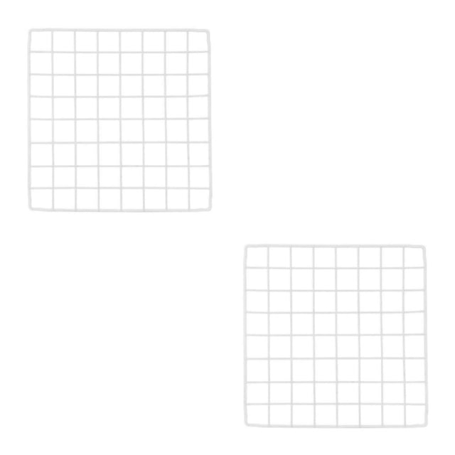 Youkk Stylish Metal Wire Guinea Pig Playpen Panel Cage Fence Portable and Durable plain white Grid 2Set