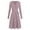 Purple, variant on Busydd Dresses for Women Trendy Pleated V Neck Formal Wedding Guest Dress Casual Solid Color Tunic Long Sleeve Dress for Women S