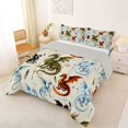 thumbnail image 2 of Homewish Wild Dragon Queen Comforter Set,Vintage Animals Comforter Sets Queen,Beige,Light Gray Reversible,3pcs,1 Comforter and 2 Pillowcases, 2 of 7
