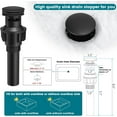 thumbnail image 5 of Matte Black Bathroom Faucet 3 Hole, 8 Inch Widespread with Pop-up Drain, 2 Handle Bathroom Sink Faucet, Modern Vanity Faucet for Bathroom Sink with 360° Swivel Spout, 5 of 6