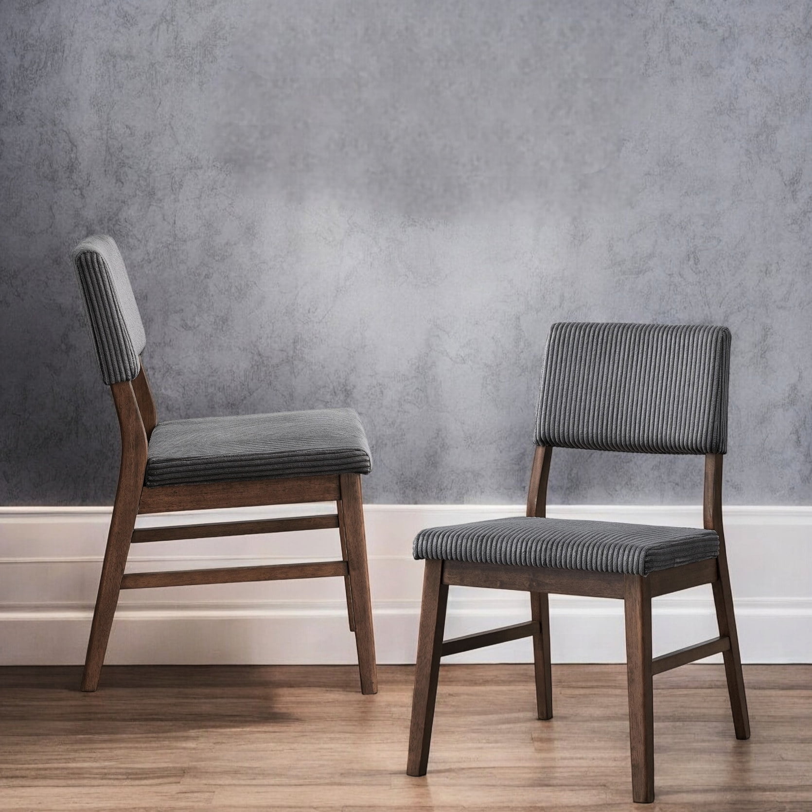 scandinavian design gray corduroy chair product