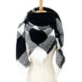 thumbnail image 3 of Duoif Scarf for Women Ladies' Plaid New Thorn Square Scarf Ladies' Plaid Triangle Scarf Shawl Scarf White, 3 of 3
