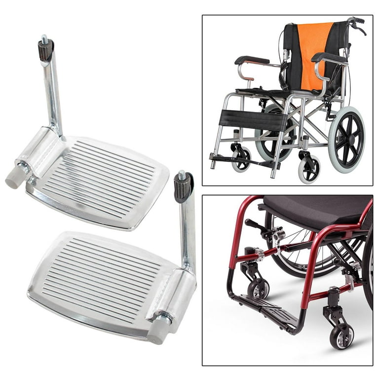 Durable Wheelchair Footrest High Quality Detachable Scratch Footplate Heavy  Duty Wheelchair Accessories Equipment Easy to Install - Metal 1.9cm Hole 