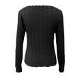 thumbnail image 3 of TYGHBN Women's Long Sleeve Square Neck T Shirt Autumn Casual Basic Slim Fit Knit Sweater Tops Women's Shirt Athletic V Neck Shirts Women T Shirts Women Set Women Medium Shirts Summer Casual Tops for, 3 of 4